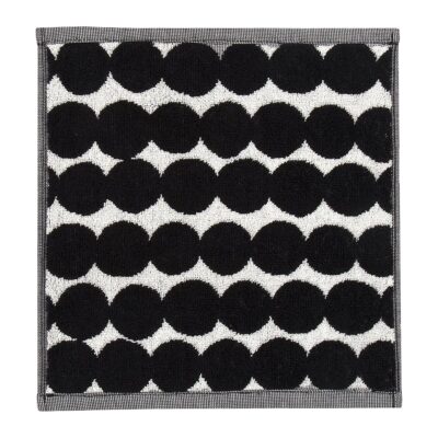 Marimekko Räsymatto pyyheliina musta Minikäsipyyhe 30x30 cm
