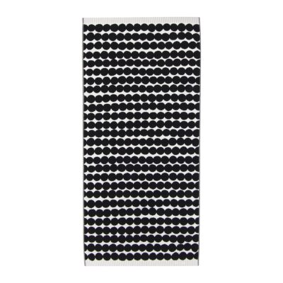 Marimekko Räsymatto pyyheliina musta kylpypyyhe 70x150 cm