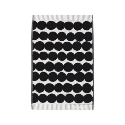 Marimekko Räsymatto pyyheliina musta vieraspyyhe 30x50 cm