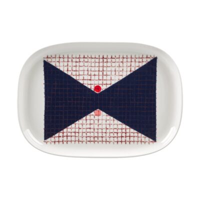 Marimekko Tomina tarjoilulautanen 25,5x36 cm White-dark blue