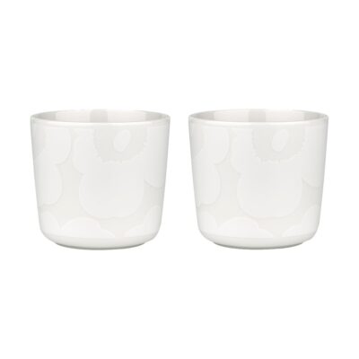 Marimekko Unikko korvaton kuppi 20 cl 2-pakkaus White-off white