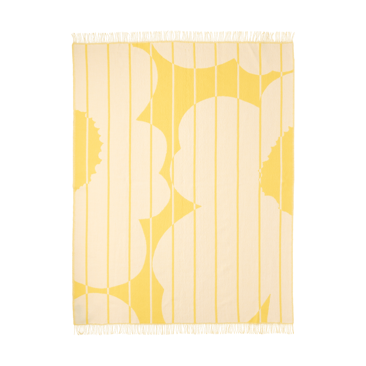 Marimekko Vesi Unikko villahuopa 140x180 cm Spring yellowecru