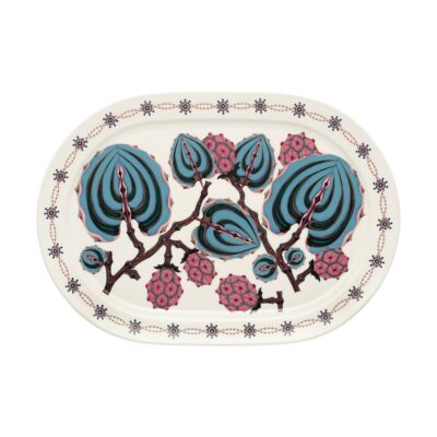 Iittala Taika Sato tarjoilulautanen ovaali 41 cm Valkoinen-monivärinen