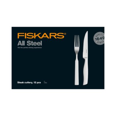 Fiskars All Steel pihviaterinsetti 12 osaa