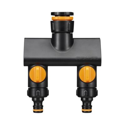 Fiskars Comfort hanaliitin, 2 ulostuloa, On/Off