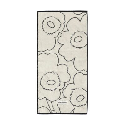 Marimekko Piirto Unikko pyyhe 50x100 cm Ivory-black