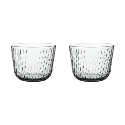 Marimekko Syksy juomalasi 2 dl 2-pakkaus Misty grey