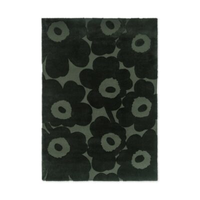 Marimekko Unikko villamatto Dark Green, 140x200 cm