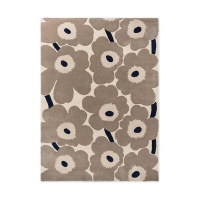 Marimekko Unikko villamatto Greige, 170x240 cm