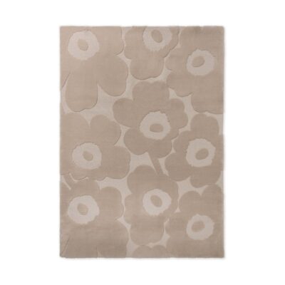 Marimekko Unikko villamatto Light Beige, 200x300 cm