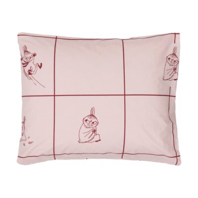 Arabia Muumi tyynyliina 50 x 60 cm Pikku Myyn ruudullinen