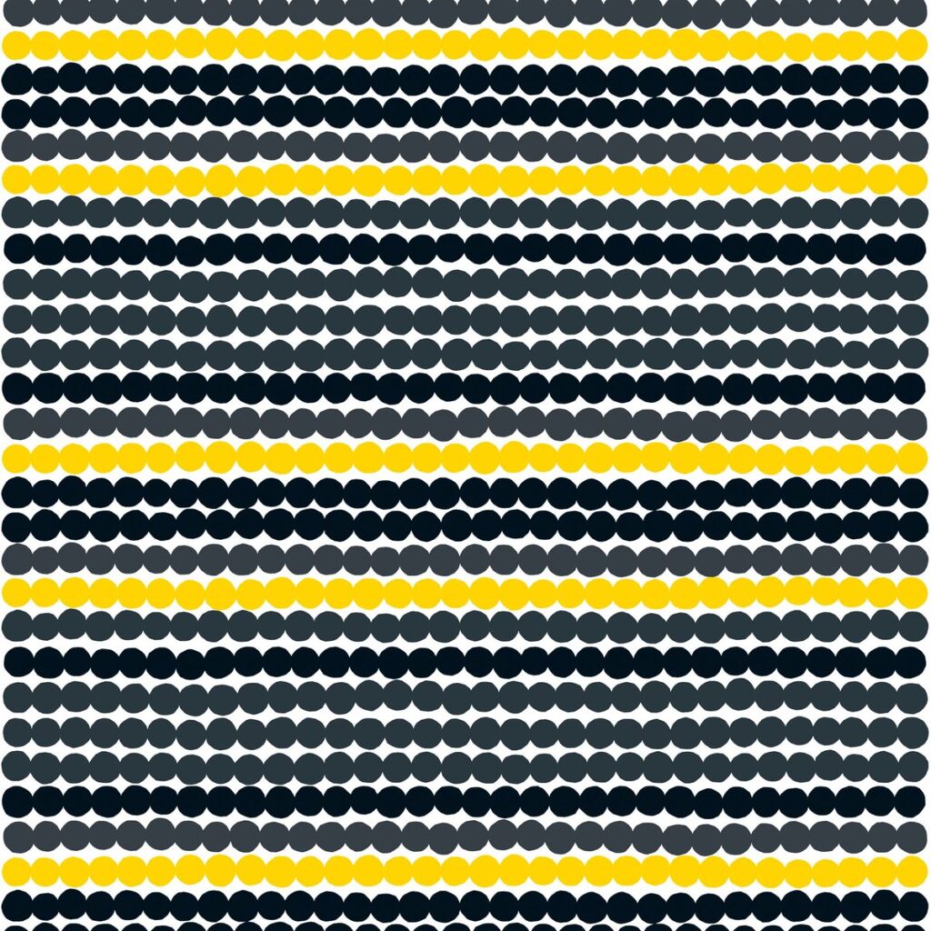 Marimekko Räsymatto keltainen-musta