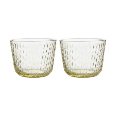 Marimekko Syksy juomalasi 2 dl 2-pakkaus Pale yellow