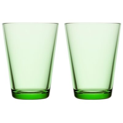 Iittala Kartio juomalasi 40 cl 2 kpl omenanvihreä