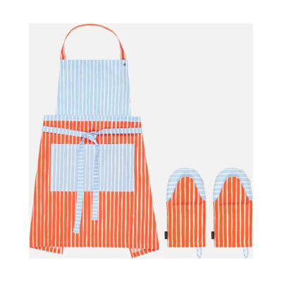 Marimekko Piccolo tekstiilisetti 3 osaa White-tomato red-light blue