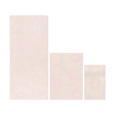 Marimekko Unikko pyyhesetti 3 osaa White-light pink