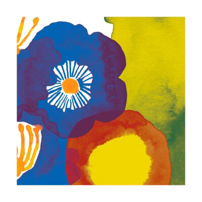 Marimekko Juhannustaika lautasliina 33 x 33 cm 20-pakkaus Blue-keltainen-punainen