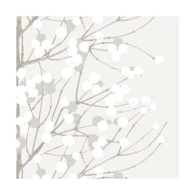 Marimekko Lumimarja servietti 33x33 cm 20-pakkaus Valkoinen