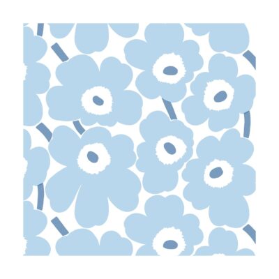 Marimekko Mini Unikko lautasliinat 20 kpl Light Blue-White