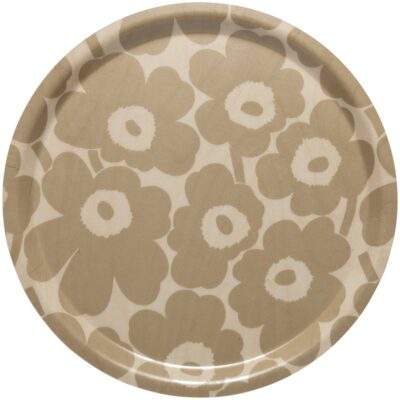 Mini Unikko -tarjotin, 31 cm, vaaleanruskea/beige