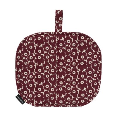 Marimekko Pikkuinen Unikko patalappu 21,5x21,5 cm Linenburgundy