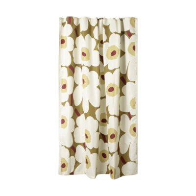Marimekko Unikko suihkuverho Vihreän umbran-kerman